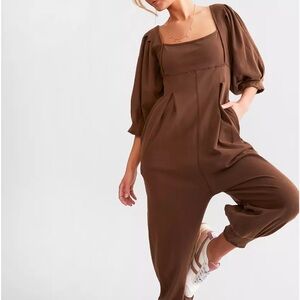 NWT Free People Intimately Lotta Love Romper Jumpsuit Butter Brown Medium